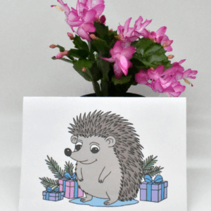 Weihnachtskarte Igel