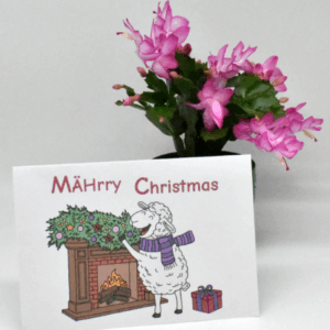 Weihnachtskarte Schaf