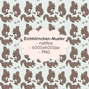 Muster mit Nüssen und Eichhörnchen
