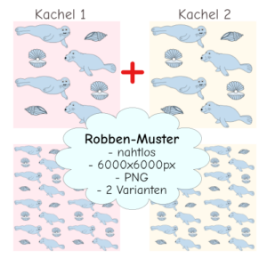 2 verschiedene Robben-Muster