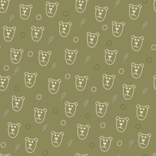 Kachel mit Bärchen-Muster