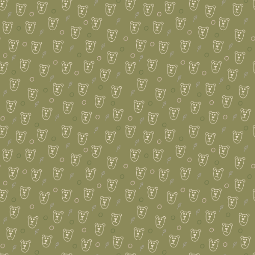 Bärchen-Muster mit grünem Hintergrund