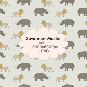 Muster mit Savannen-Tieren