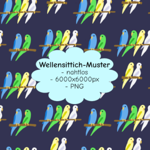 Muster mit Wellensittichen